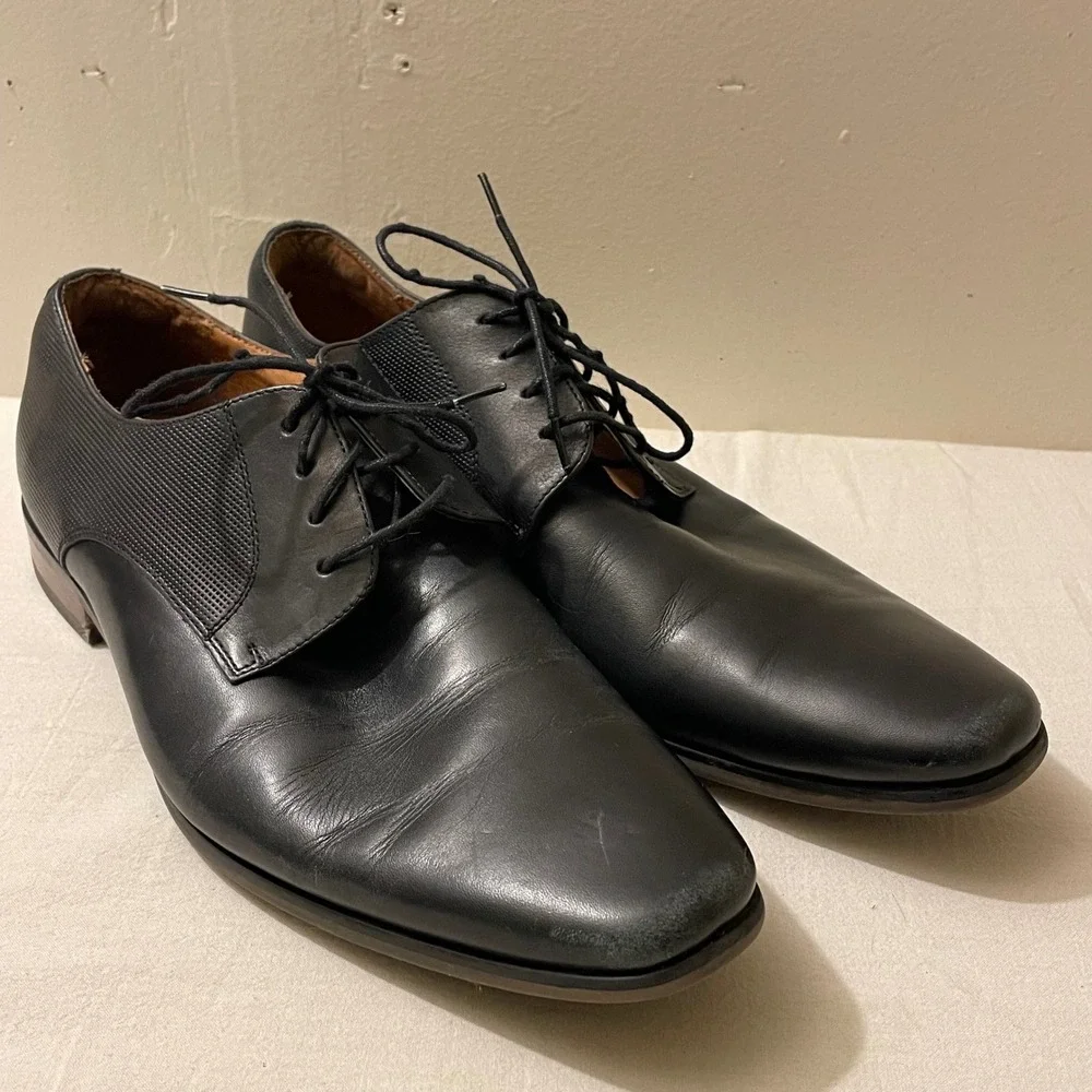 Florsheim Mens‎ Size 10.5D Black Leather Lace Up Dress Shoes